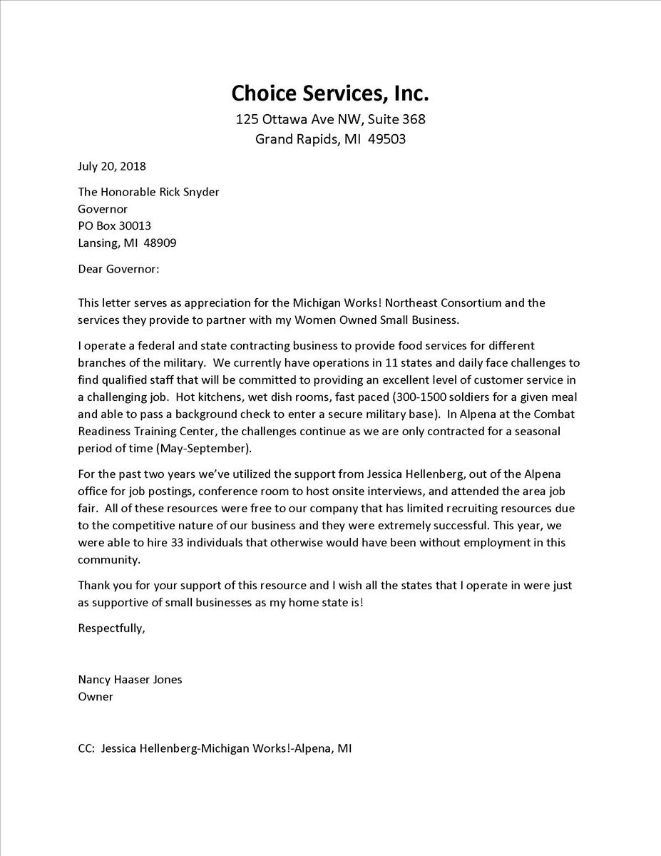 current news discover northeast michigan laid off letter to employee