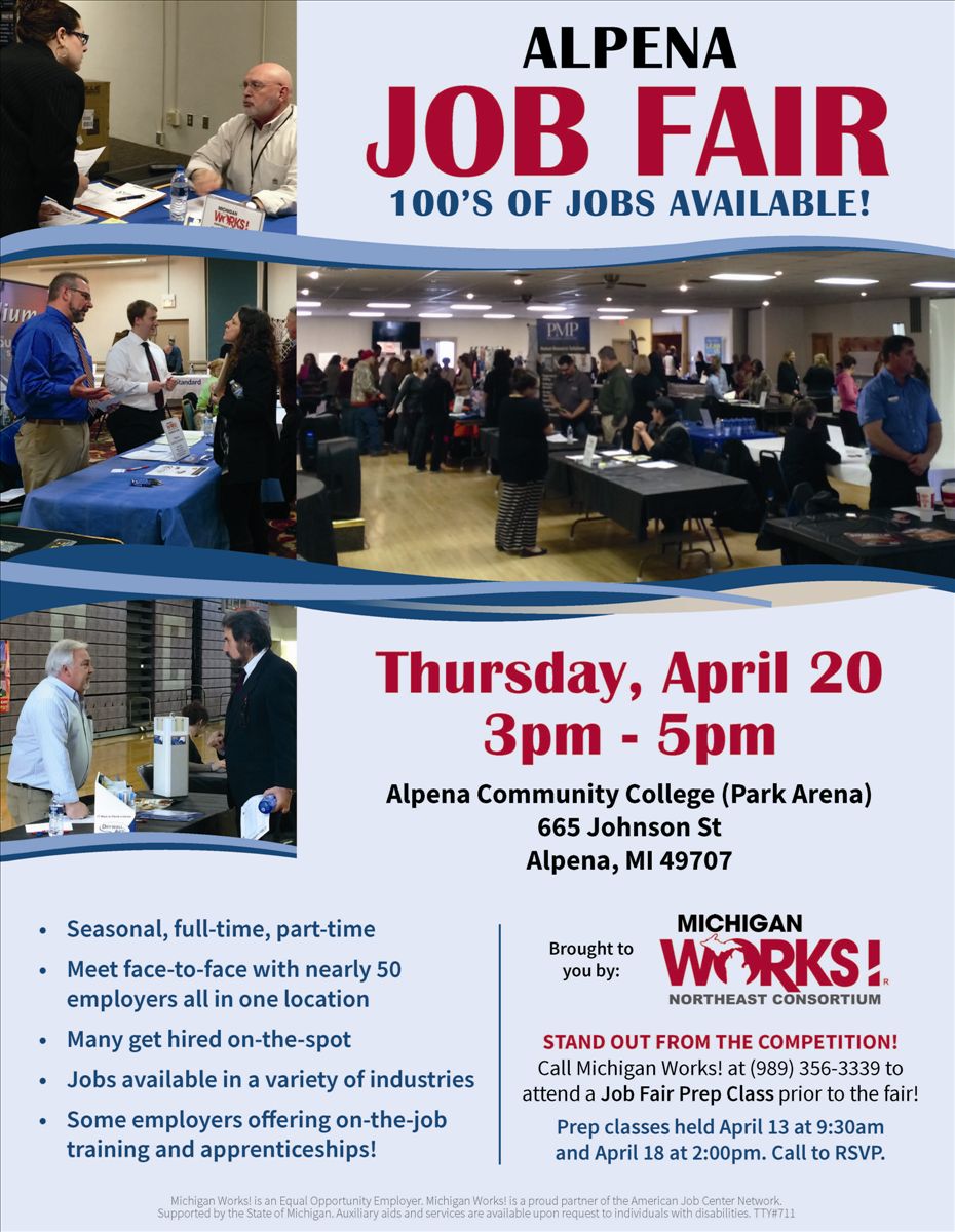 Alpena Job Fair Discover Northeast Michigan