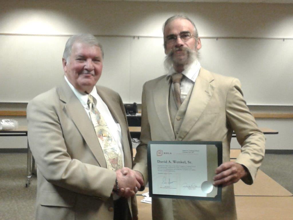 David Wenkel Accepts Certification