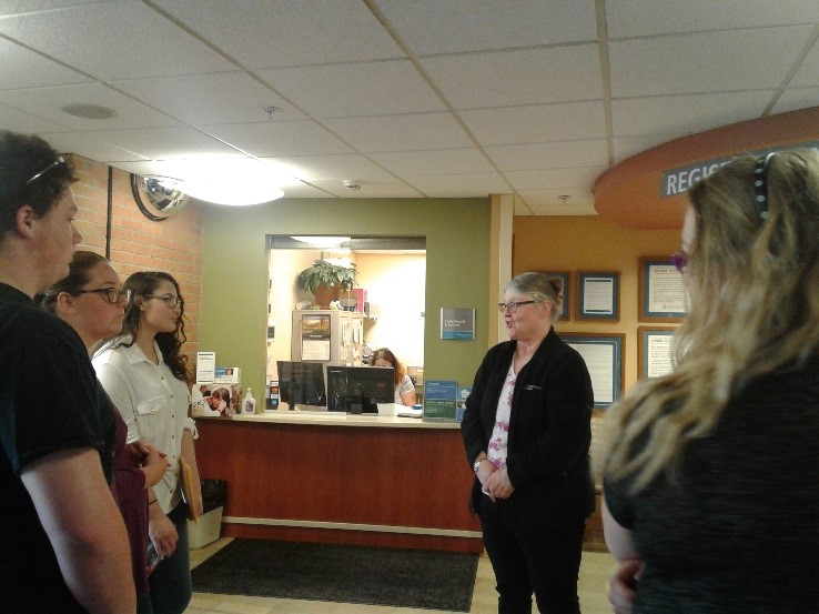 Munson Hospital HR Manager welcomes students.