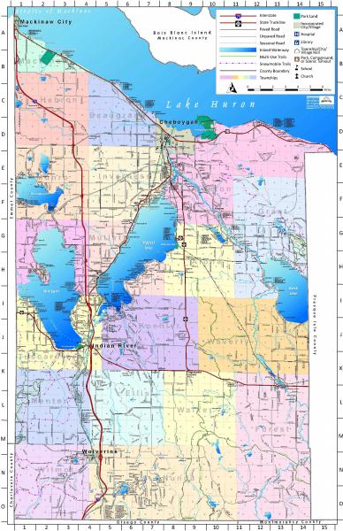 Cheboygan County Map