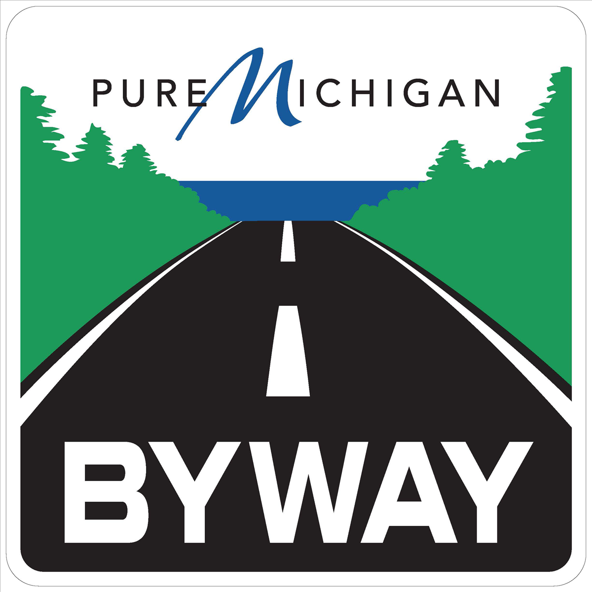 Pure Michigan Byways Logo Sign