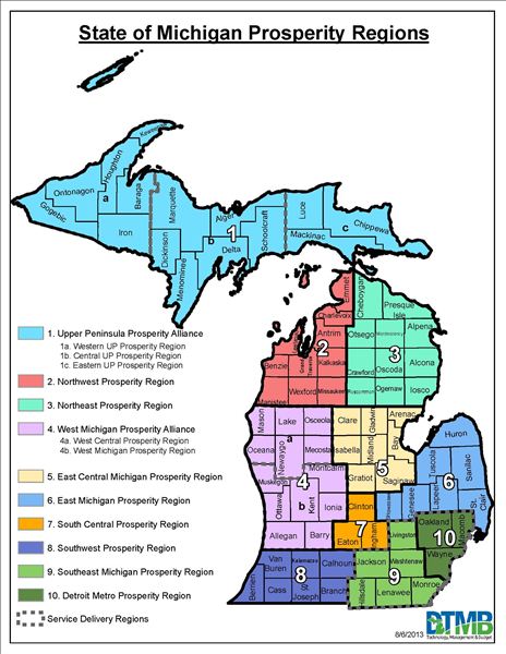 Prosperity Region Map